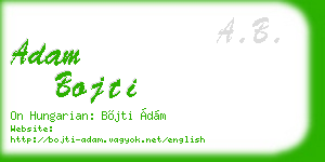 adam bojti business card